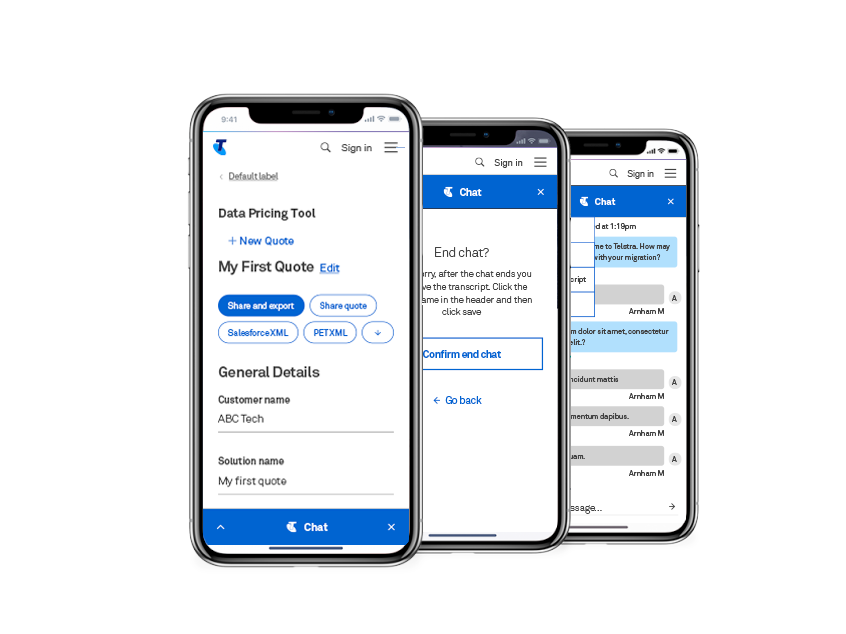 Telstra - Live Chat project